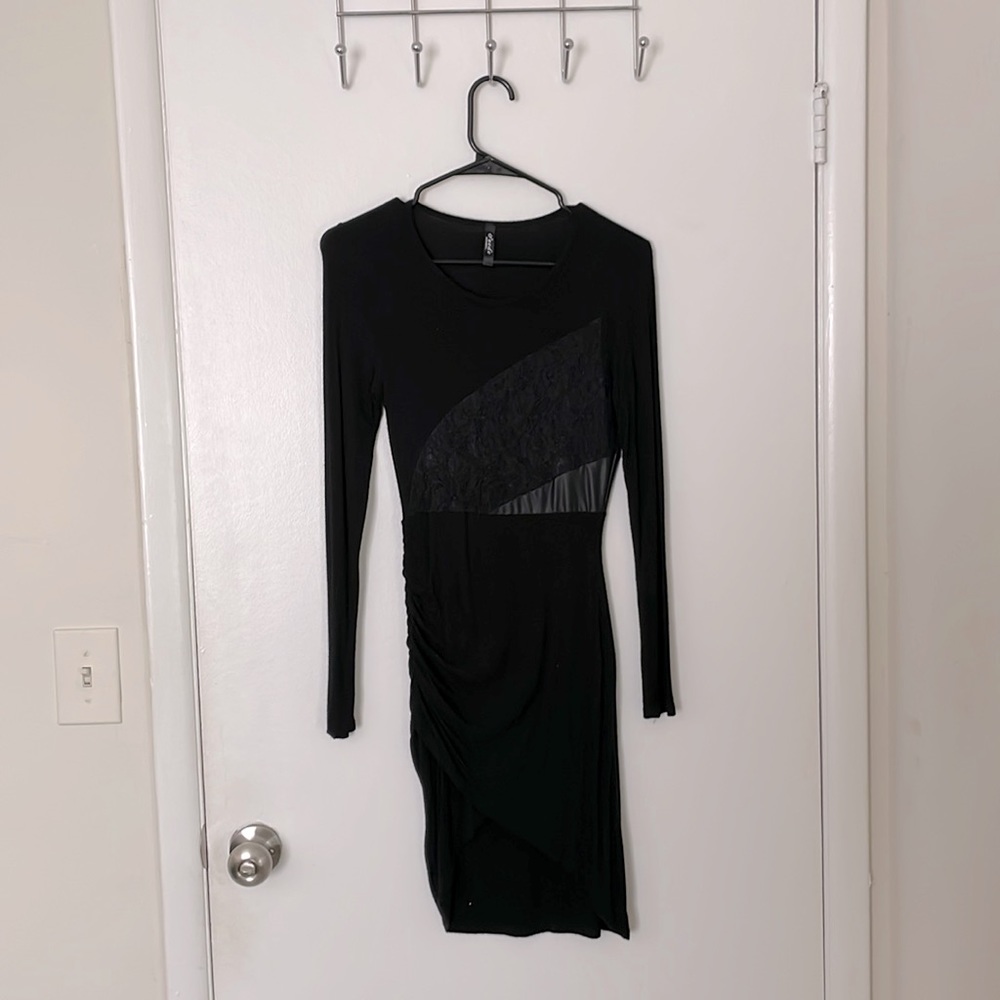 Suede Apparel Black Wrap Mini dress!!